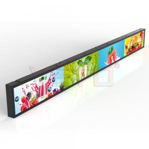 China 36.6 Inch Commodity Shelves Stretched Bar LCD Split Screen 16G Flash ROM supplier