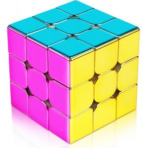 Mirror Reflective Neodymium Magnetic Speed Cube 3x3x3 With Display Stand