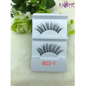 Hand Made Durable Human Hair Lashes  Non - Irritating Private Label