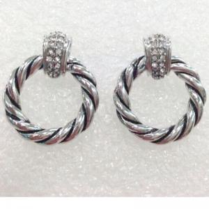 (E-12) High Quality! Design Jewelry  Crystal Pave Colourful CZ Drop Cable Earrings