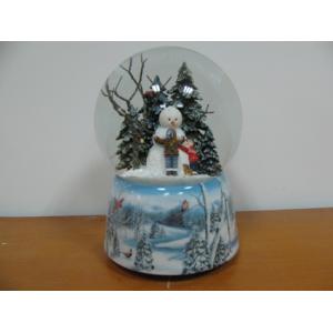 China Souvenir ceramic Water/Snow Globes with snowman in the ball supplier
