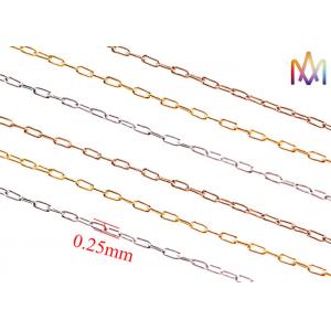 0.25mm Thickness Paperclip 304 Stainless Steel Necklace Chain Bulk