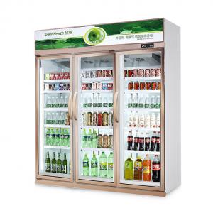 Congelador de vidro personalizado 2-8C Temperautre da porta da caixa leve para refrigerar da bebida