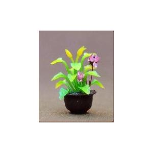 China model potted plant,model material,doll house decoration flower potted plant,artificial pot,1:25,3CM potted plant supplier