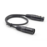 Black 3 - Pin Xlr Cable Stage Lighting Accessories For Stage / Christmas Light