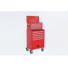 Portable red 6 Drawer top chest & 5 Drawer O.8 - 1.0 steel tool chest roller