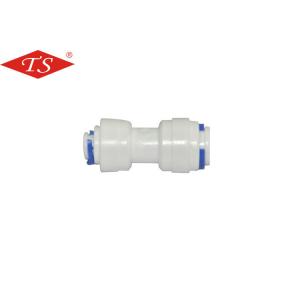 K1564 White Plastic Straight Quick Connector Equal Shape With 1/4'' 3/8'' Tube Pore