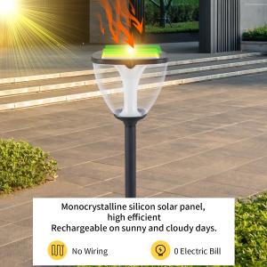 China RGB Atmosphere Outdoor Solar Garden Light With Mono Crystalline Silicon Solar Panel supplier