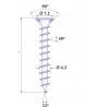 Pvc Window Self Tapping Screws Coarse Thread Flat Over Csk Head With 4 Tiny Ribs