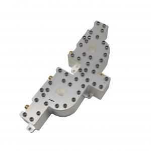 China 8.5-10.5ghz Coaxial Waveguide Power Divider 4 Way Power Splitter Silver Plating supplier