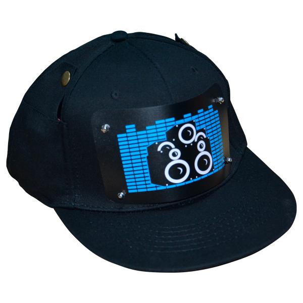 China supply customized flashing el hats music activated led caps with wireless