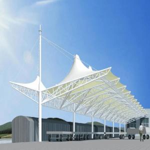 China Prefabricated PVC Tensile Structure White Tension Fabric Awnings supplier