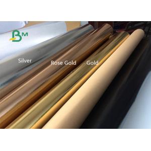 China Surface Silver , Gold Rose , Gold Glitter Washable Kraft Paper Fabric For Gift supplier