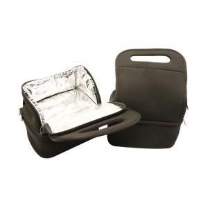 Durable Custom Small Neoprene Bags , Lightweight Black Neoprene Food Bag
