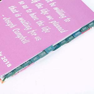 Твёрдое покрытие CMYK Школа печати Академический вдохновляющий еженедельный планировщик Бумажная тетрадь