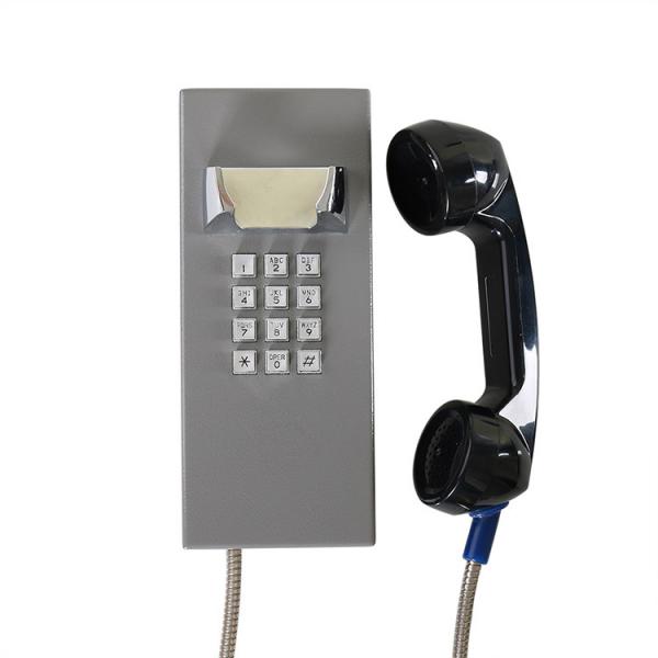 Gray Color Waterproof Emergency Phone With ABS Material Handset 240 * 100 * 106