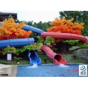 Fiberglass Children Water Slide for a water park Blue / Yellow  / customized for Kids Water Park