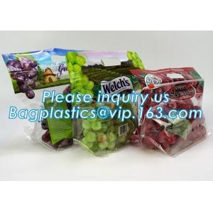 packing bag  slider storage bags with white block, Perforated Standup Bags for Fresh Fruit with Cheap Price, zippe