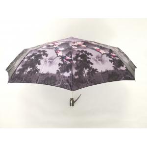 9 Ribs 22 Inch Auto Open Close Umbrella With Full Color Printing Satin Fabric