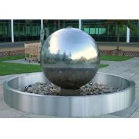 China Stainless Steel Ball Water Feature / Stainless Steel Sphere Water Features For The Garden  on sale
