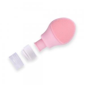 Pink Facial Cleansing Brush Silicone Electric Facial Cleanser