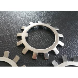 China SS304 SS316 MS Steel Lock Washer With External Teeth Serrated , Natural Color wholesale