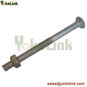 China Carbon steel galvanized carriage bolt 3/8,1/25/8 with nut supplier