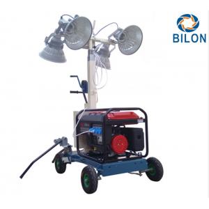 China Diesel Telescopic 5m Outdoor Mobile Light Tower 220000lm Push Type supplier