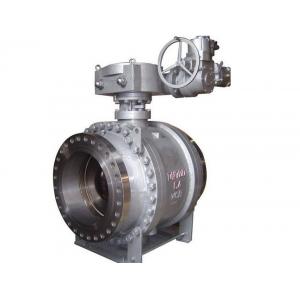 China Carbon Steel 3PC Trunnion Electric Actuator Ball Valve Gearbox BS 5351 PN64 supplier