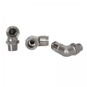 Stainless Steel Pneumatic Air Fittings 1/8 3/4 BSPT BSPP NPT Male Thread Pneumatic Push In Air Pipe Tube Fittings