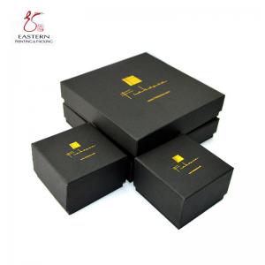 China Gold Logo Printing CMYK Color Paper Jewelry Gift Boxes For Ring supplier