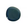 10.5“ Ceramic Dinner Plates Organic Shaped With Blue Reactive Color