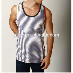 China tank top gym Stripe tank top Casual Wholesale Singlets for Men supplier