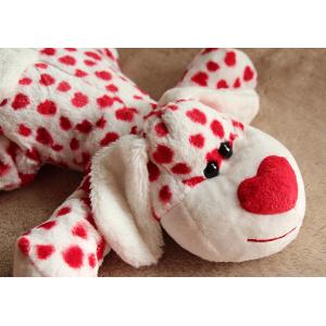 Lovely Valentines Day Stuffed Toys / Animal Dog Stuffed Push Toys For Celebration 35cm