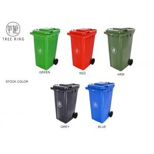 China Sturdy Refuse Green 240ltr Plastic Rubbish Bins With Two Rubber Wheels HDPE supplier