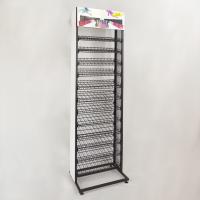 China Black Supermarket Display Shelves With PVC Board Nail Polish Rack on sale