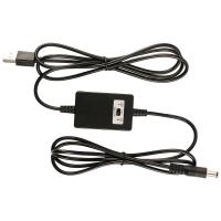 China 2A Output Current 1.5m USB A Male to DC5521 Converter 12V DC to 5V/9V/12V Step Up Cable on sale
