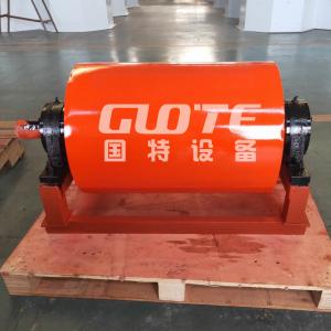 China 1200-5000 Gauss Dry Rotary Permanent Magnetic Separator Drum Pulley for Belt Conveyor supplier