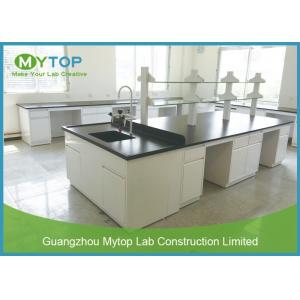 China Science Research Modern Laboratory Furniture Lab Island Bench With Full Cabinet wholesale