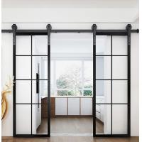 China Sliding Toughened Glass Barn Door for House Interior Kitchen Bath Room on sale
