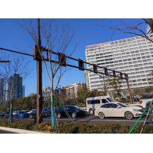 Single Column Galvanized Steel Traffic Sign Poles For Medium And Small Size Alarm Signs