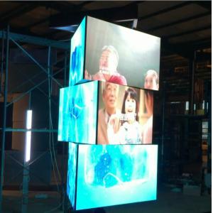 high brightness screen full color 360 degree Rotate P6 indoor led video display