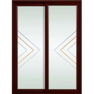 o pó da espessura do perfil de 1.6mm revestiu as portas de vidro de deslizamento de alumínio com a rede de mosquito