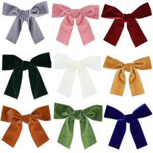 2.5cm Velvet Ribbon Bows Wedding Party Dark Green Velvet Ribbon