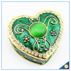 Wholesale Enamel Heart Shape Trinket Box Two color Jewelry Box SCJ944