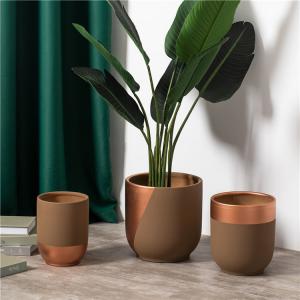 Factory direct unique design luxury home hotel decoration succulent plant pots cylindrical ceramic flower pots mold