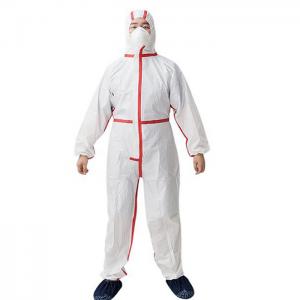 China Isolation Disposable Protective Coverall Waterproof Safety  One Piece Zip supplier