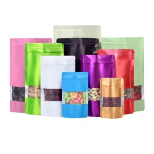 China Bolsa con cierre hermético y ventana de impresión personalizada, bolsa con cierre hermético, resellable, a prueba de humedad, embalaje, autosellante, laminada, cremallera de plástico, bolsa para alimentos wholesale