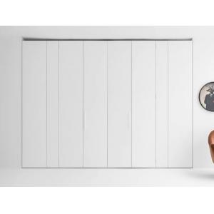 Custom White Closet Bespoke PET Folding Door Wardrobe