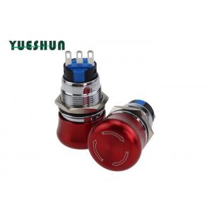 China Stainless Steel Emergency Stop Push Button Switch Mushroom Head Rotary High Durability supplier